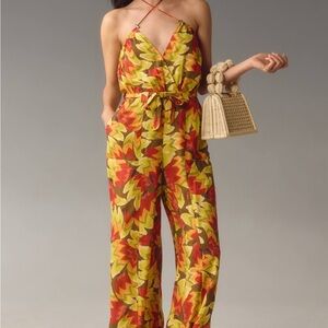 NWT FARM Rio x Anthropologie Fruit Print Vibrant Patterned Jumpsuit